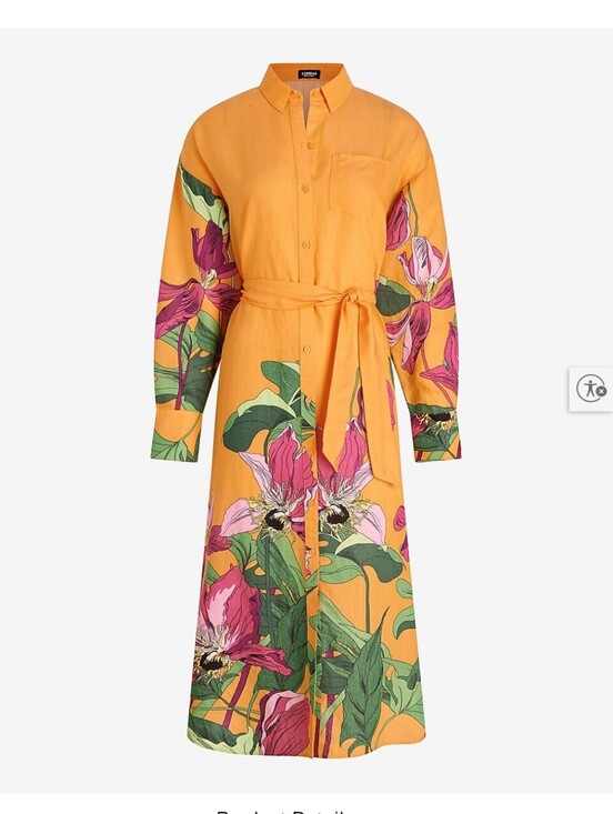 Express Dresses & Skirts - Express Floral Button-Front Floral Shirt Dress FarmRio Vibes